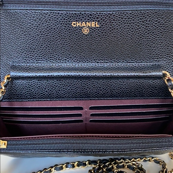❌SOLD💰Chanel Caviar Quilted Wallet On Chain Black - Picture 5 of 13